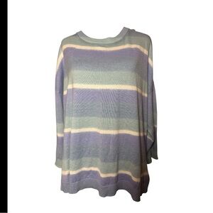 Active Seller! Tribal Women’s Lightweight Fall Sweater Stripes- Large